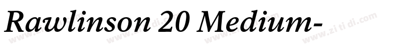 Rawlinson 20 Medium字体转换